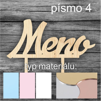 Tortový zápich "Meno" 