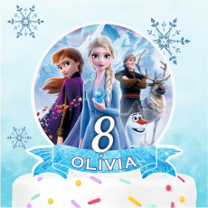 Zápich na tortu Frozen Elsa s menom