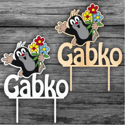 Zápich na tortu Krtko s menom