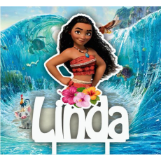 Zápich na tortu Vaiana s menom