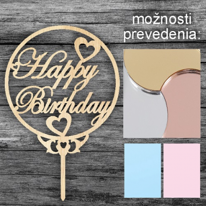 Tortový zápich Happy Birthday
