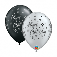 Balóny Happy Birthday  Birthday Elegant Sparkles & Swirls 11´´ 