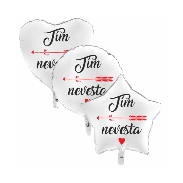 Balón Tím Nevesta 1 biely